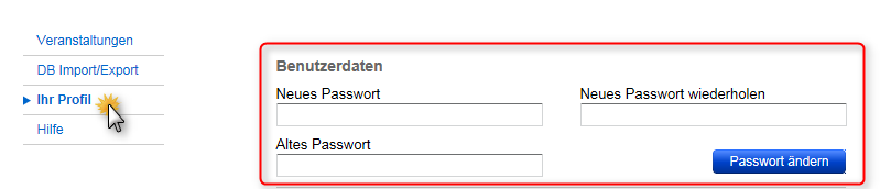 Profildaten ändern